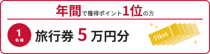 年間で獲得ポイント1位の方