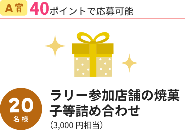 A賞ラリー 参加店舗の焼菓子等詰め合わせ（3,000円相当